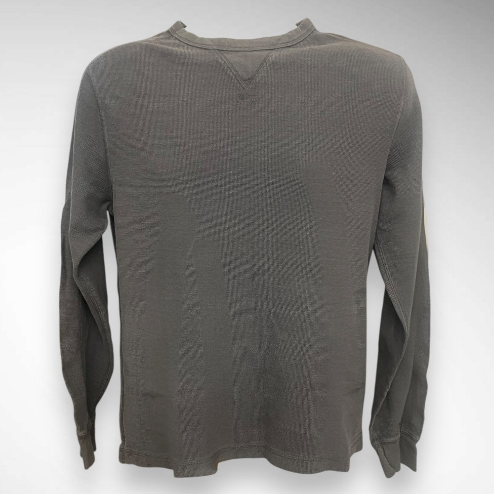 J.CREW Men's Beach Thermal Linen Cotton Blend Crewneck Evening Storm |EUC